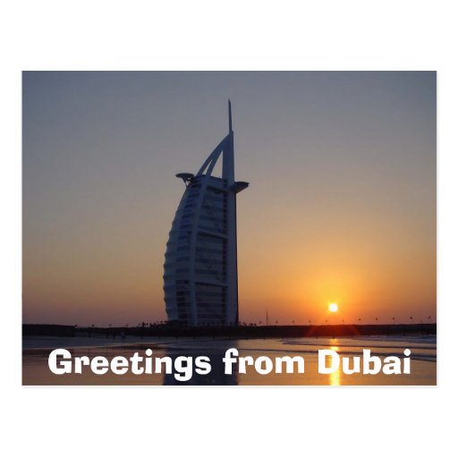 Greetings from Dubai Postcard Zazzle
