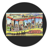 Greetings from Flagstaff Arizona Round Sticker