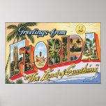 Greetings From Florida "The Land Of Sunshine", Vin Poster