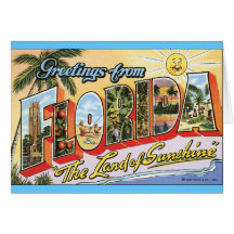 Greetings from Florida - Vintage Travel Greeting Card