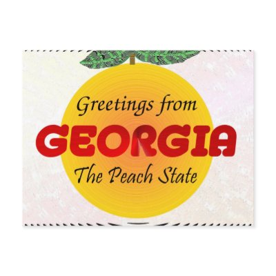 Greetings from Georgia Postcards by dndartstudio
