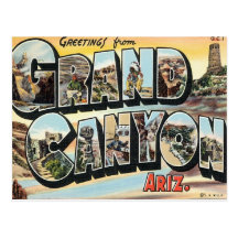 Greetings From Grand Canyon Arizona Postcard