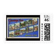 Greetings From Grand Rapids Michigan Postage Stamp
