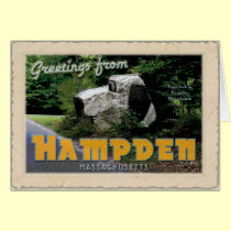 Greetings from Hampden MA (Puppy rock) cards