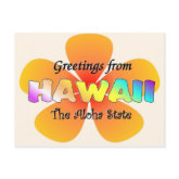 Greetings from Hawaii postcard