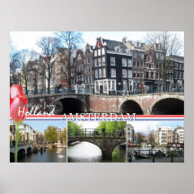 Greetings from Holland - Amsterdam Poster Print