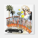 Greetings from Hollywood Refrigerator Magnets