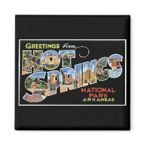 Greetings from Hot Springs! Refrigerator Magnets