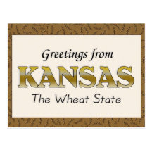 Greetings from Kansas Postcard