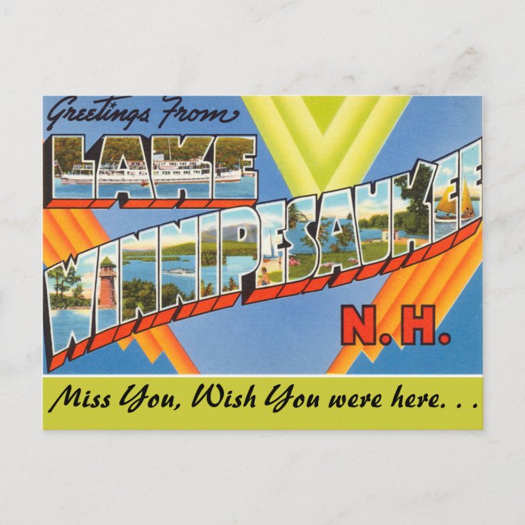 Greetings From Lake Winnipesaukee Postcard Zazzle