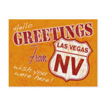 Greetings from Las Vegas Nevada Postcard