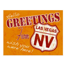 Greetings from Las Vegas Nevada Postcard