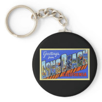Greetings from Long Beach California Keychains