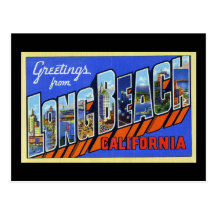 Greetings from Long Beach California Postcards