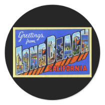 Greetings from Long Beach California Stickers