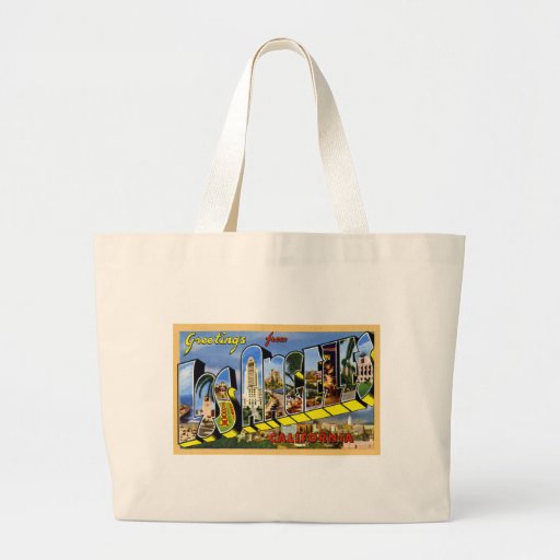 Greetings from Los Angeles California Large Tote Bag | Zazzle