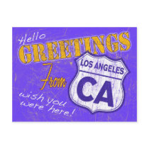 Greetings from Los Angeles California Postcard