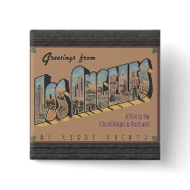 Greetings From Los Angeles, Vintage Button