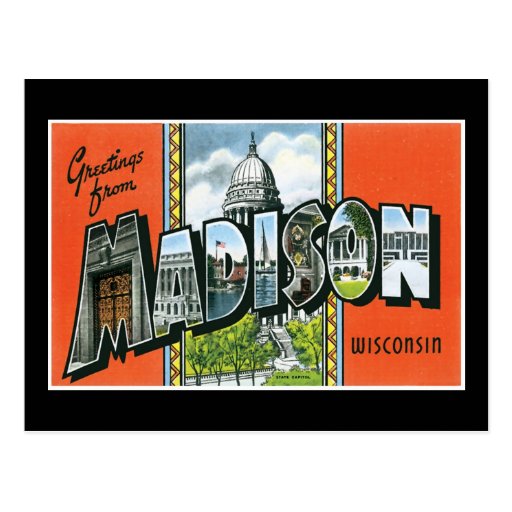 Greetings from Madison, Wisconsin Post Cards