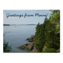 Greetings from Maine Postcard