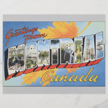 Greetings From Mantreal Canada, Vintage Flyer