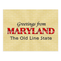 Greetings from Maryland postcards