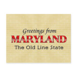 Greetings from Maryland Post Card
