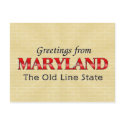 Greetings from Maryland postcards