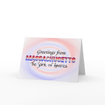 Greetings from Massachusetts cards
