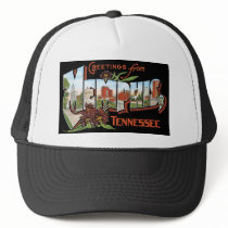 Greetings from Memphis, Tennessee! Retro Post Card Mesh Hat