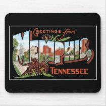 Greetings from Memphis, Tennessee! Retro Post Card Mousepads