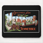 Greetings from Memphis, Tennessee! Retro Post Card Mousepads