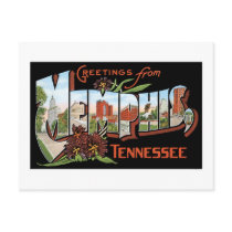 Greetings from Memphis, Tennessee! Retro Post Card
