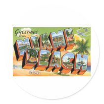 Greetings from Miami Beach, Fl Stickers