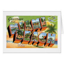 Greetings from Miami Beach, Florida! Greeting Card
