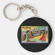 Greetings from Miami Florida Keychain