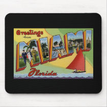 Greetings from Miami Florida Mouse Pad