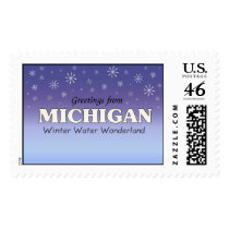Greetings from Michigan postage by dndartstudio Greetings from Michigan postage