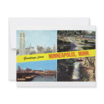 Greetings from Minneapolis 1950s Custom Invitations