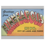 Greetings From Minneapolis Minn., Vintage Personalized Flyer