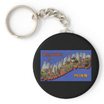 Greetings from Minneapolis Minnesota keychains