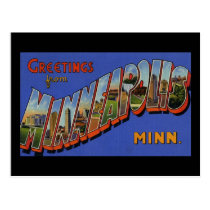 Greetings from Minneapolis Minnesota postcards