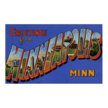 Greetings from Minneapolis Minnesota posters