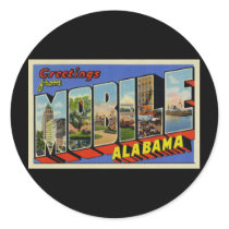 Greetings from Mobile Alabama Stickers