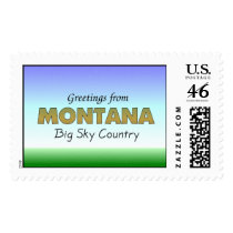 Greetings from Montana postage by dndartstudio Greetings from Montana postage