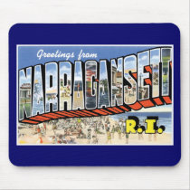 Greetings from Narragansett, Rhode Island! Retro Mousepad