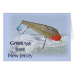 Greetings From New Jersey Fishing Lure Greeting Cards