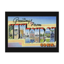 Greetings from New London Connecticut Post Card
