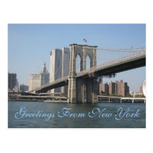 Greetings From New York Post Card
