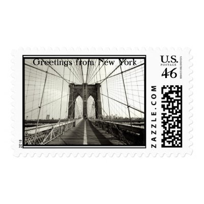 Greetings from New York Postage by jenivirgo